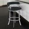 Armen Living Prinz 30" Bar Height Swivel Black Faux Leather and Brushed Stainless Steel Bar Stool LCPRBABLBS30 - alternate 5